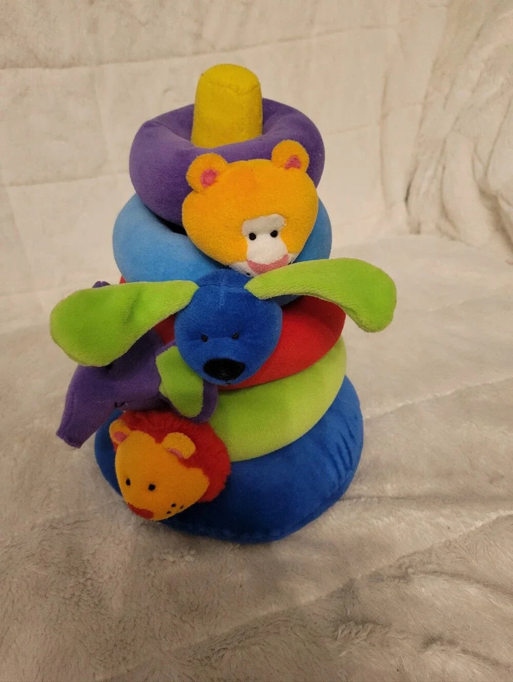 Carter's Plush Stacking Animal Rings - Blue, Green, Purple, Red, Yellow, Orange
